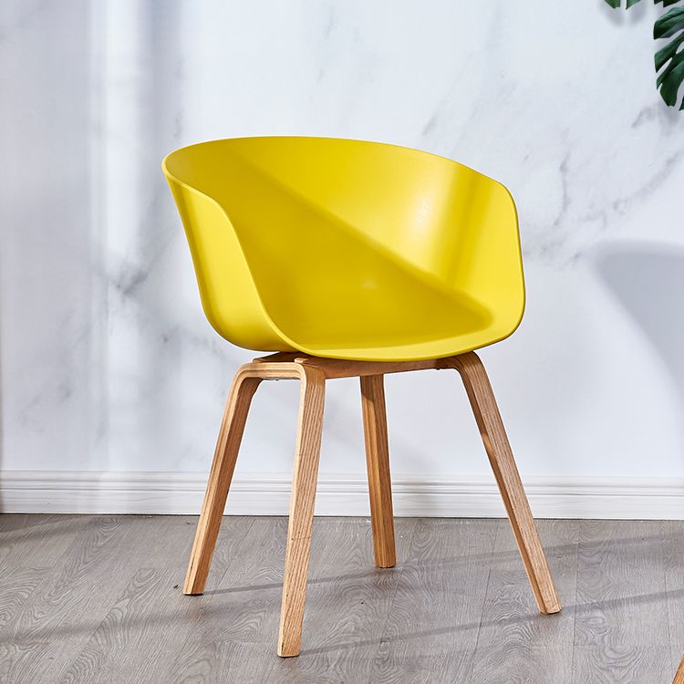 Silla de té de té de leche moderna sólida sillón de plástico para acabado mate silla de comedor