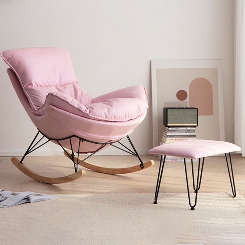 Contemporary Simple Style Rocking Chair Single Indoor Lazy Sofa Rocking Chair