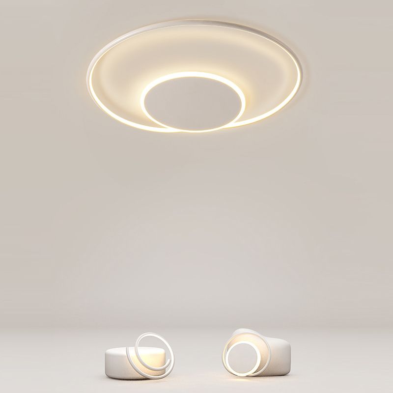 Unique Shape Flush Lighting Modern Metal 2 Lights Flush Mount Lighting