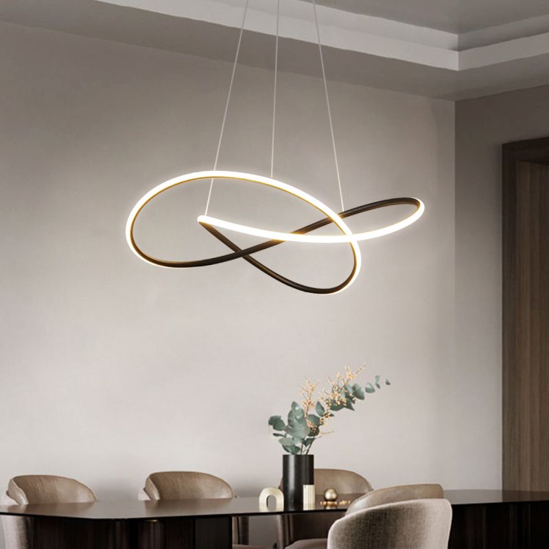 Contemporary LED Chandelier Light Fixtures Linear Hanging Chandelier for Dining Room