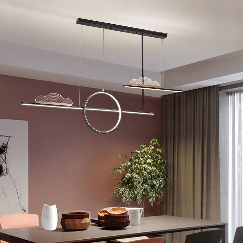 Nordic Island Light Moderne einfache LED -Kronleuchterlampenvorrichtung für Esszimmer