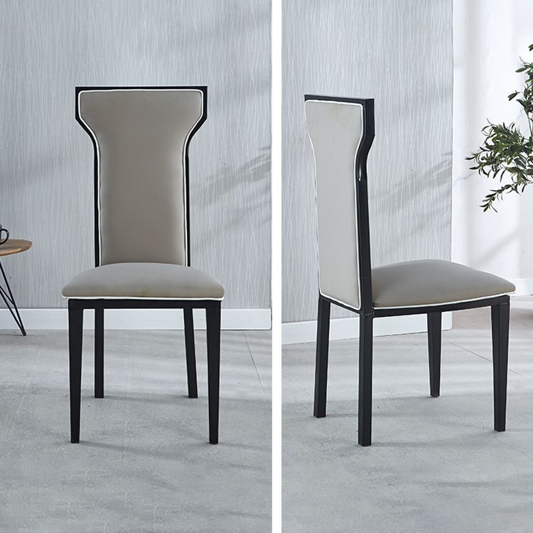 Contemporary Style Side Chair Metal Dining Room Chair for Kitchen