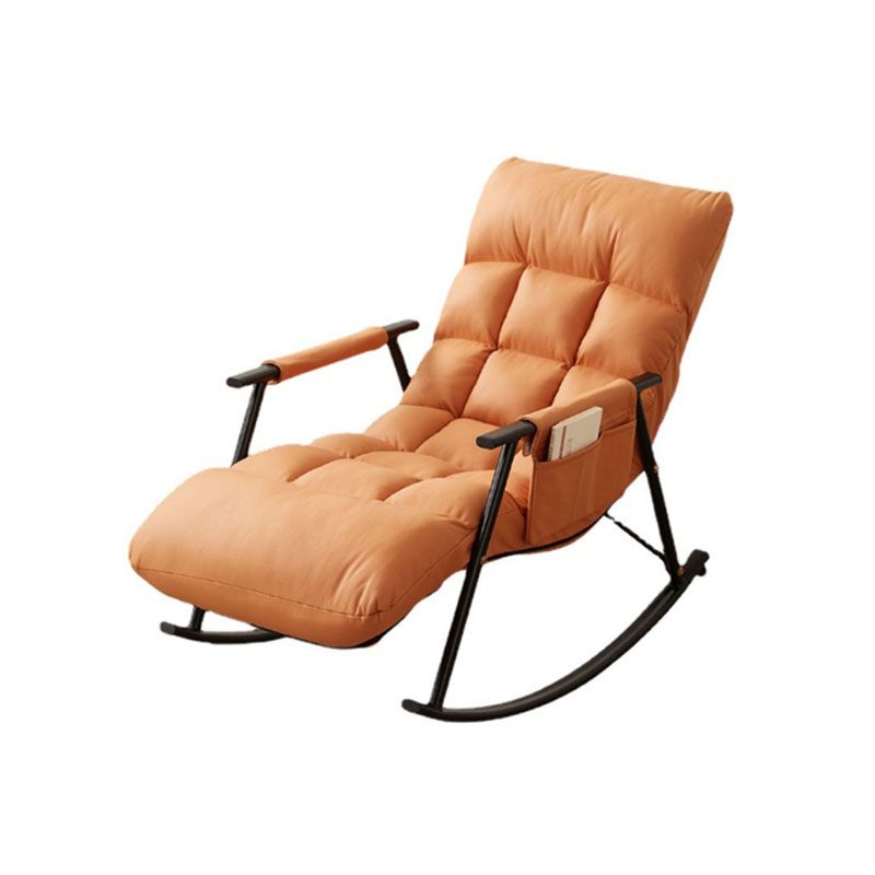 Modern Style Single Rocker Chair Iron Base Chaise Chair with Bedroom