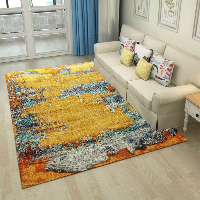 Tapis minimaliste Rapis audacieux Rattein Résumé Polyester Tapis Tacon Resier pour le salon