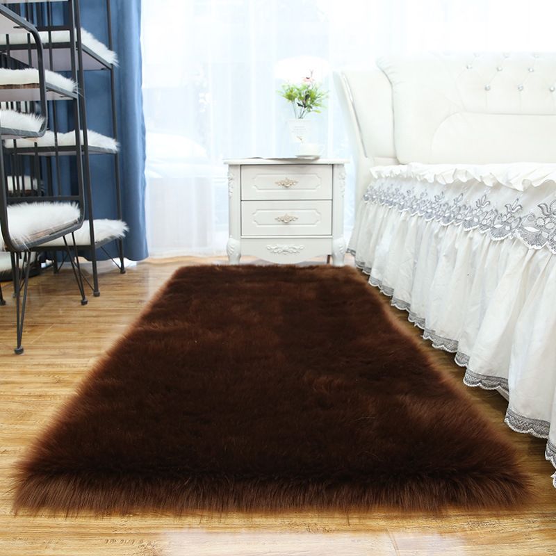 Eenvoud woonkamer tapijt funky gewoon tapijt polyester shag tapijt met niet-slip achterste