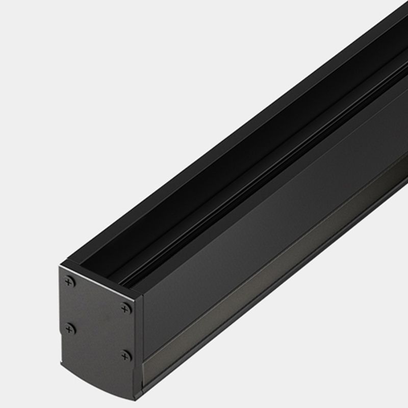 Metal Linear Shade Wall Sconce Modern Style 1- Light Wall Mounted Light in Black