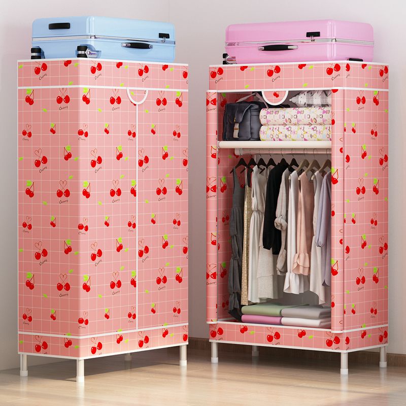 Steel Wardrobe Cabinet with Shelves Modern Wardrobe Armoire for Home