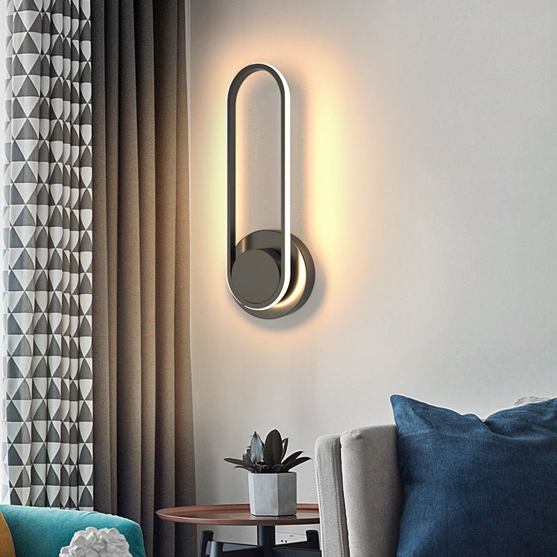 Metal Geometric Wall Sconce Simplicity 1 Light Wall Lighting Fixtures