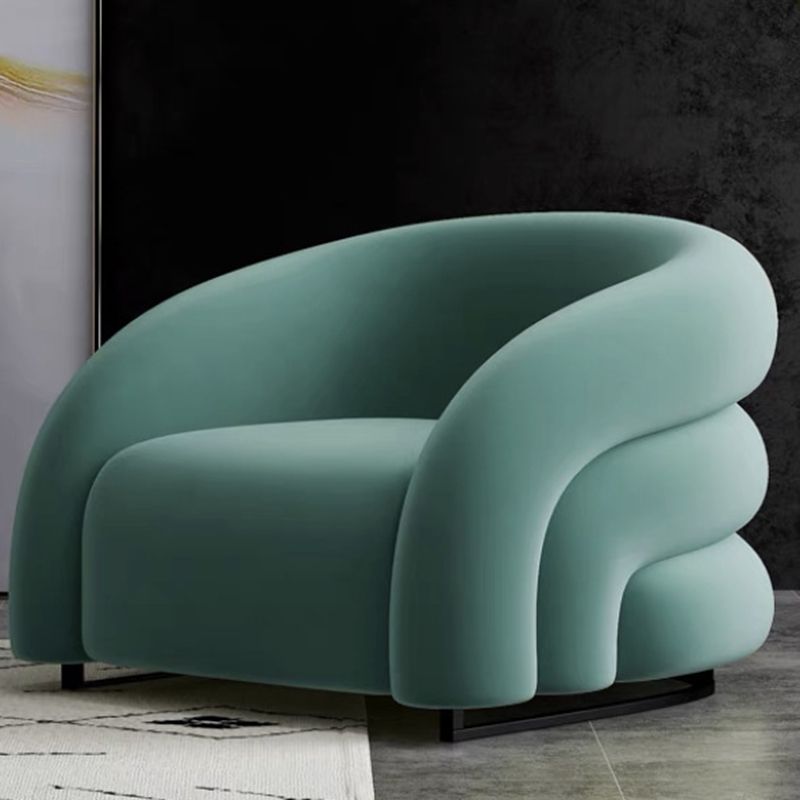 33.07" Wide Scandinavian Style Single Sofa Chair Microfiber Arm Chair