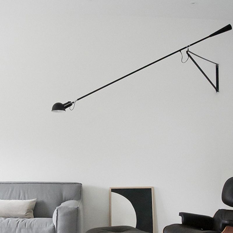 Metal Armed Wall Mount Lamp Simple 1 Light Wall Mounted Light Fixture