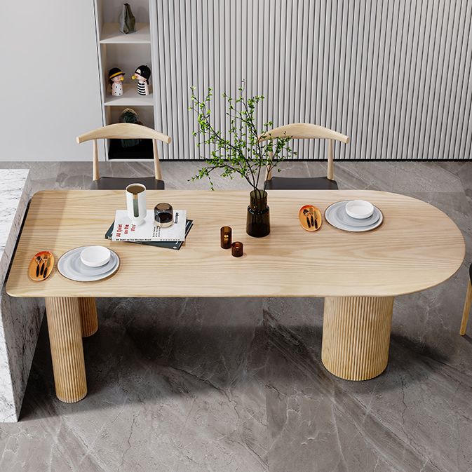 Solid Wood Dining Table Contemporary Dinner Table for Home Kitchen