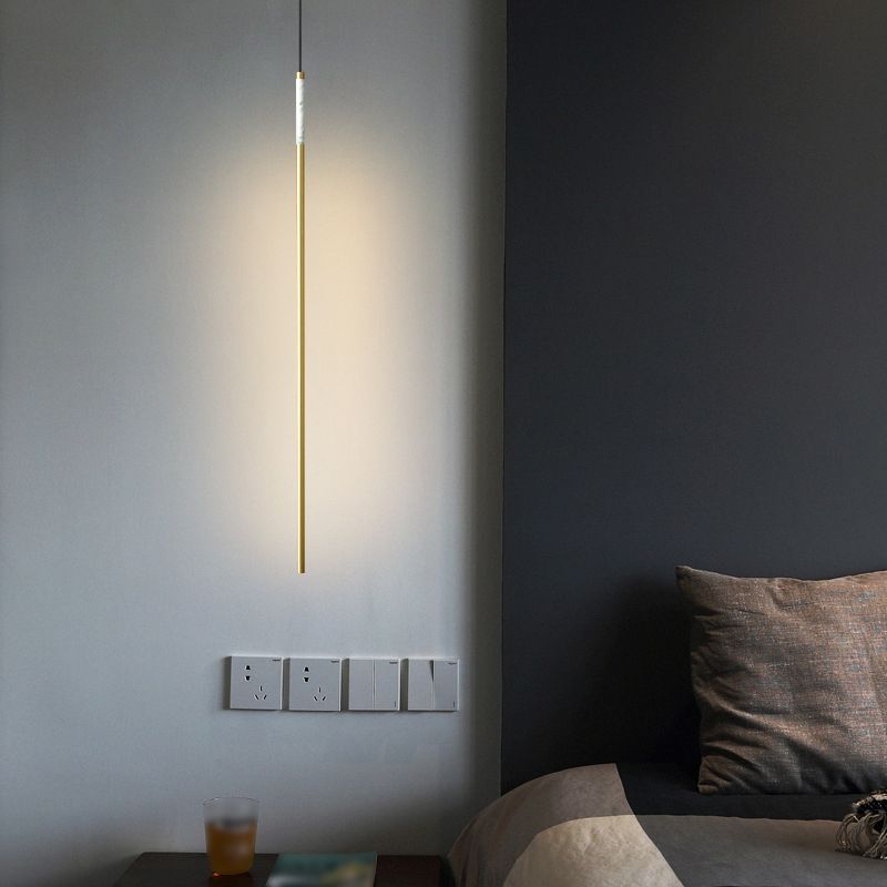 Pendre de style simple moderne Cuivre 1 éclairage léger pour le chevet ou salon