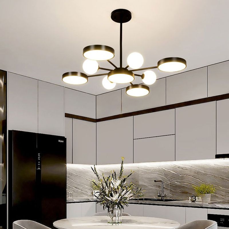 Modern Round Ceiling Light Colorful Multi Light Flush Mount Light for Bedroom