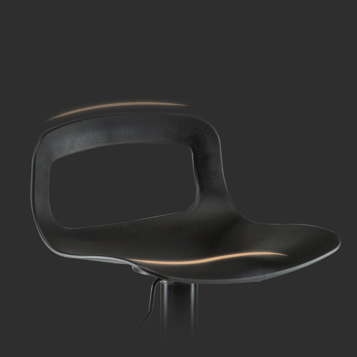Industrial Style Bar-stool PP Seat with Swivel for Kitchen Bar