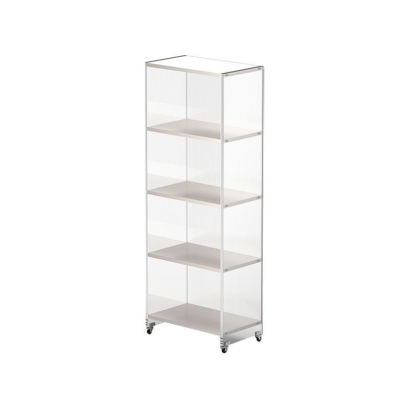 Contemporary Closed Back Bookshelf Acrylic Bookcase for Home Office