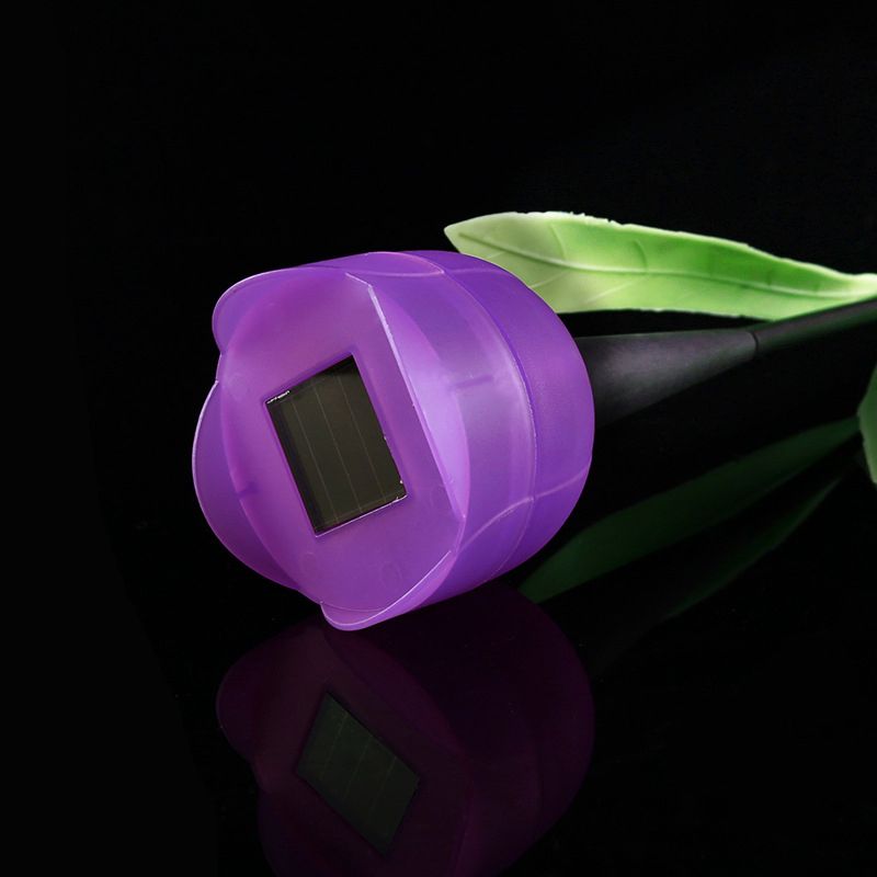 Contemporary Artificial Tulip Solar Ground Light Plastic Backyard LED Landscape Light