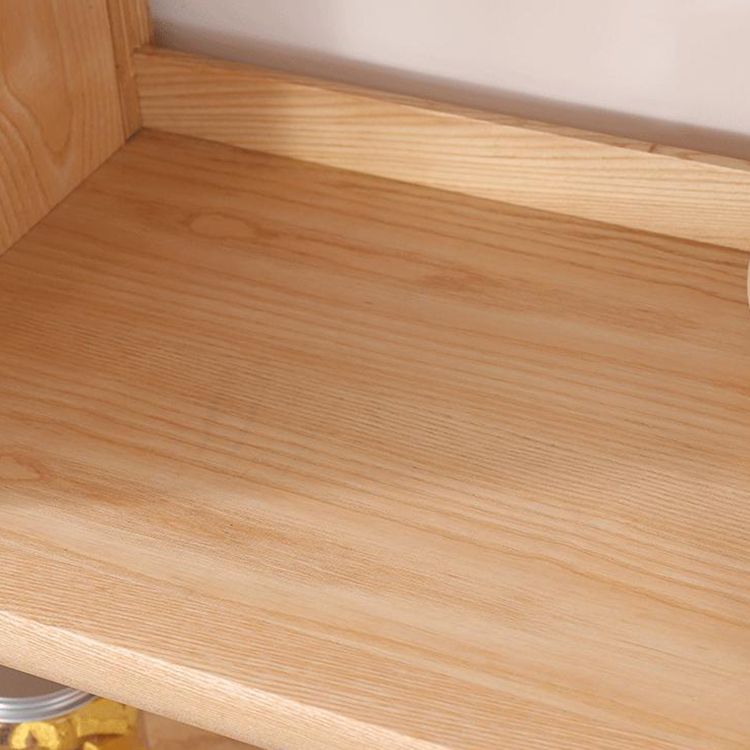 Libreria naturale in legno solido libreria in stile scandinavo per ufficio a casa