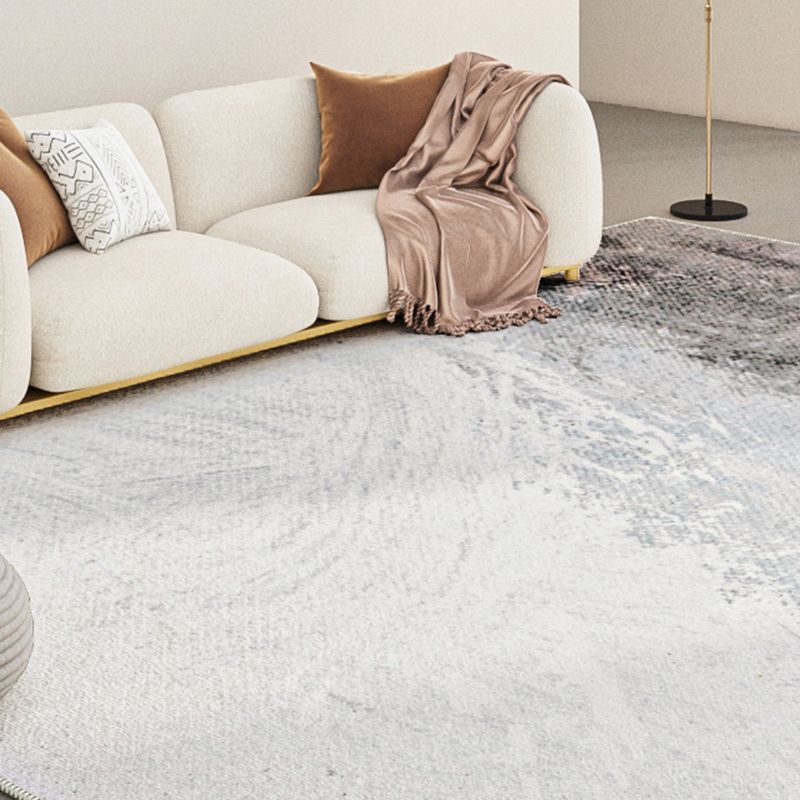 Light Gold Industrial Rug Polyester Graphic Rug Non-Slip Backing Rug for Living Room