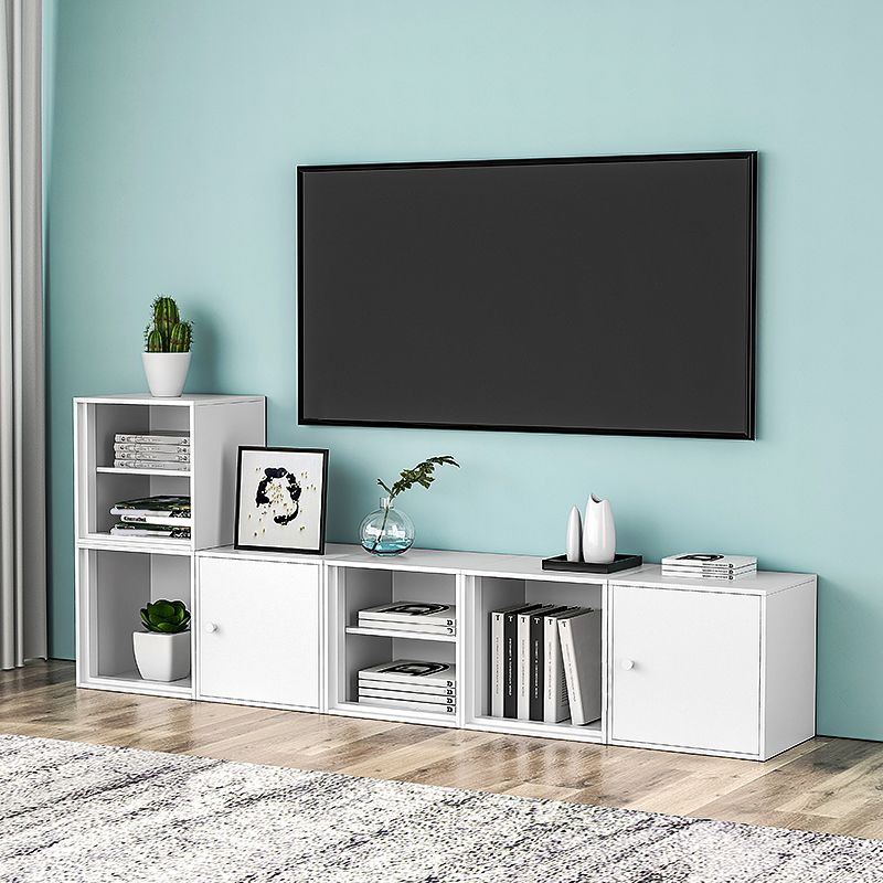 Modern Square Bookcase Metal Bookshelf for Bedroom , 13.7" W X 11.8" D X 13.7" H