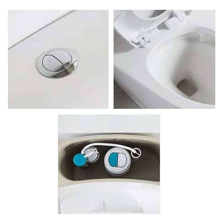 Modern Ceramic Siphon Jet Toilet Bowl Floor Mount Flush Toilet with Toilet Seat