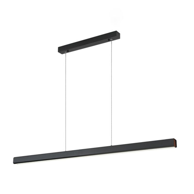 Metal Strip Chandelier Light Fixture Simple LED Island Pendant for Dining Room