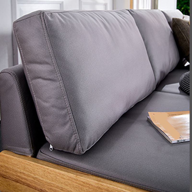 Contemporary Slipcovered Faux Leather Sofa Armless Sofa with Loose Back