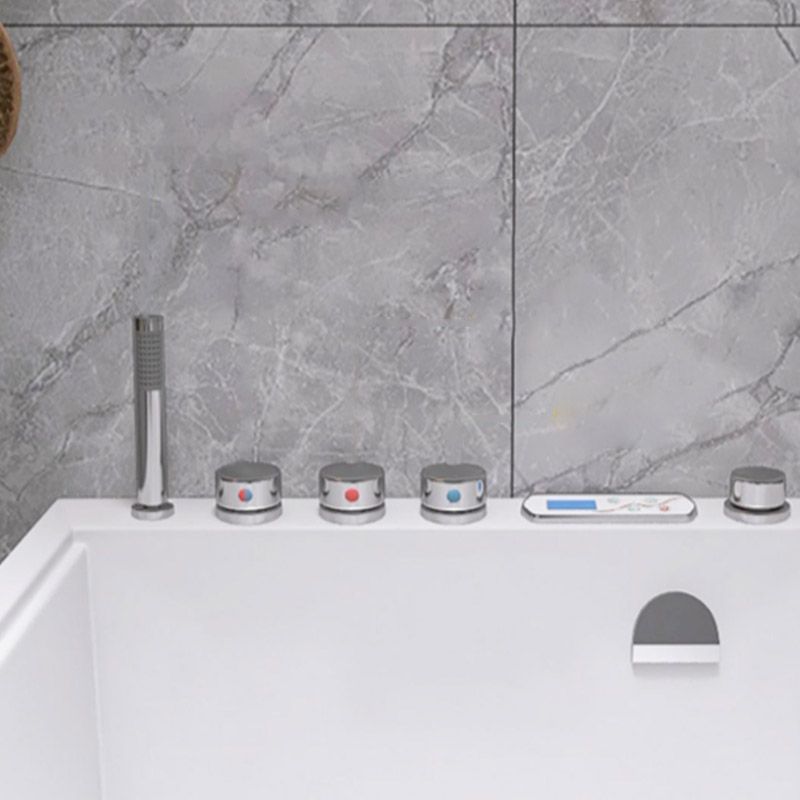 Modern Style Apron Front Bathtub Rectangular Acrylic Bathtub in White