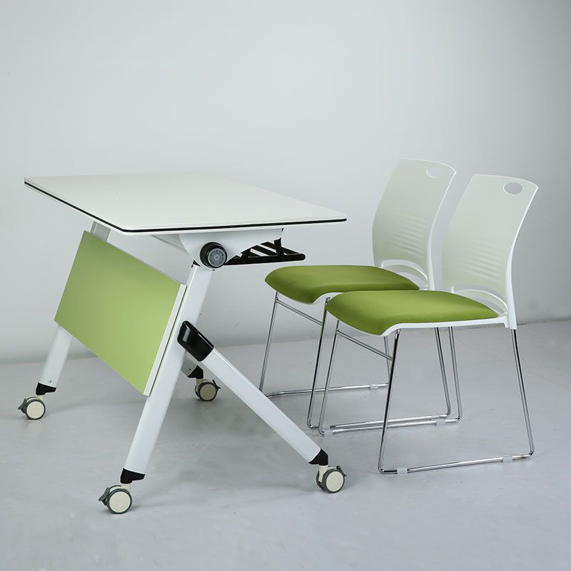 Contemporary Writing Desk for Office 30"H Rectangular Desk in White