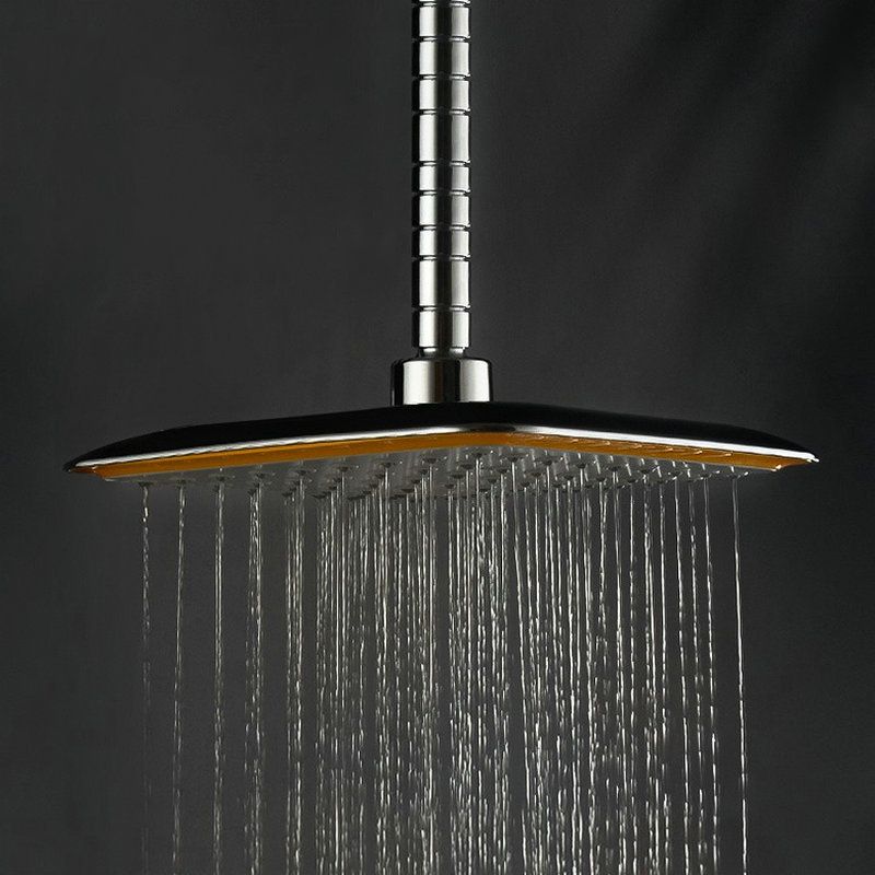 Modern Square Shower Head Combo Chrome Rain Fall Shower Head