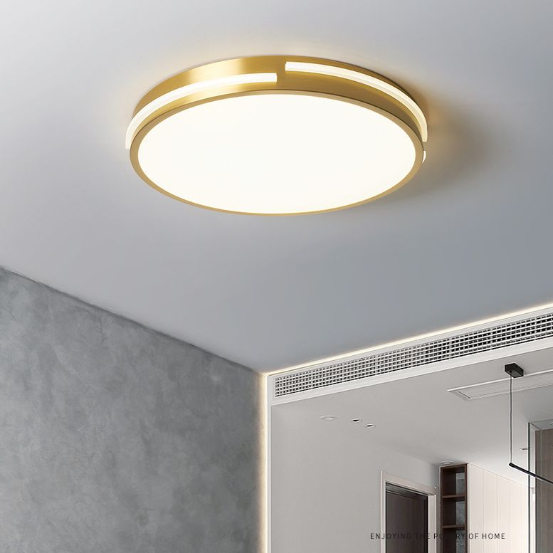 Round Flush Mount Ceiling Light Fixture Contemporary Acrylic Ceiling Mount Light Fixture for Living Room