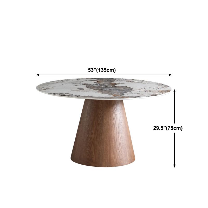 Modern 1/4/5/7 Pieces Dining Sintered Stone Dining Table Set for Kitchen with Wood Legs