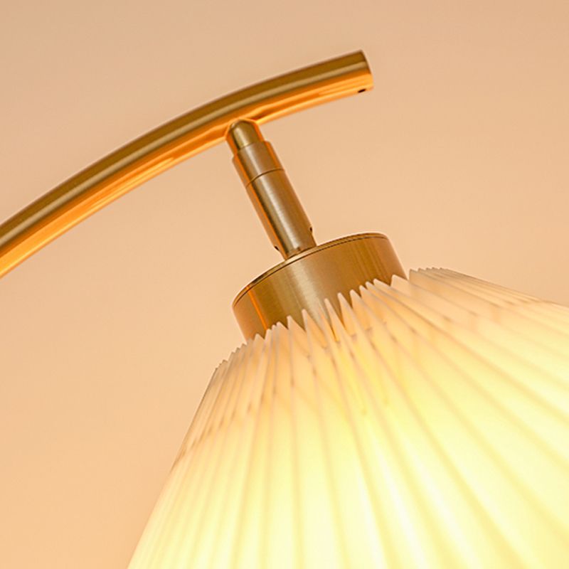 1 lampadaire en forme de cône léger modernisme lampe standard en tissu pour salle à manger du salon