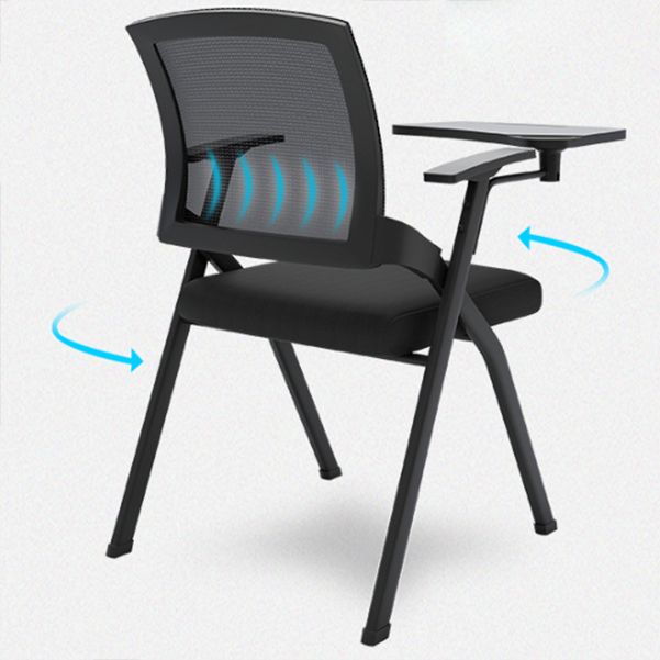 Modern Mesh Office Chair with Fixed Arms Conference Chair with Metal Frame