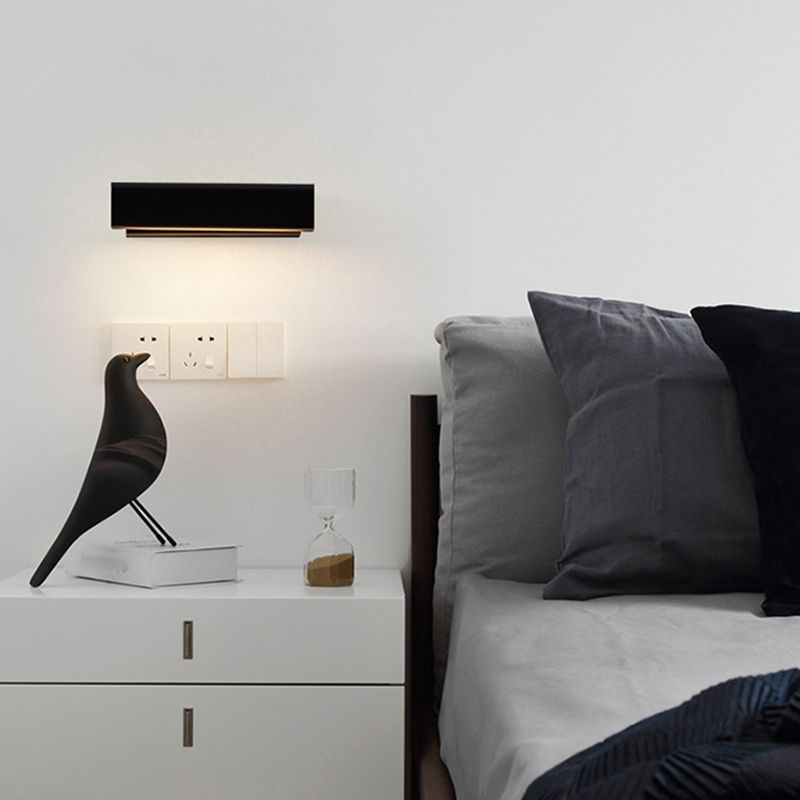 Square Shade Metal Wall Sconce Modern Style 1 Light Wall Mounted Light