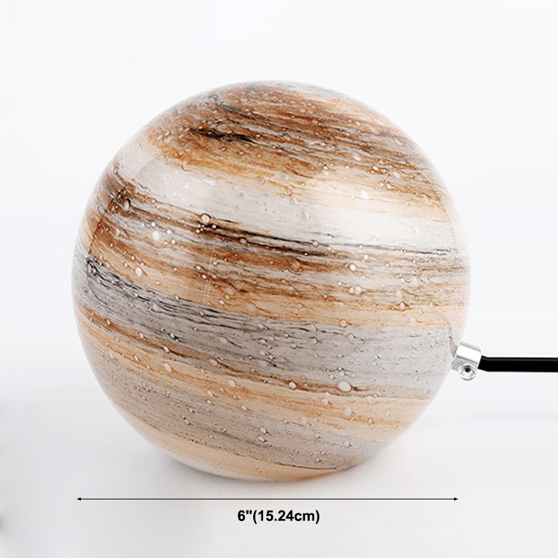 Single Head Modern Glass Sphere Table Lamp Bedroom Living Room Nightstand Lamps