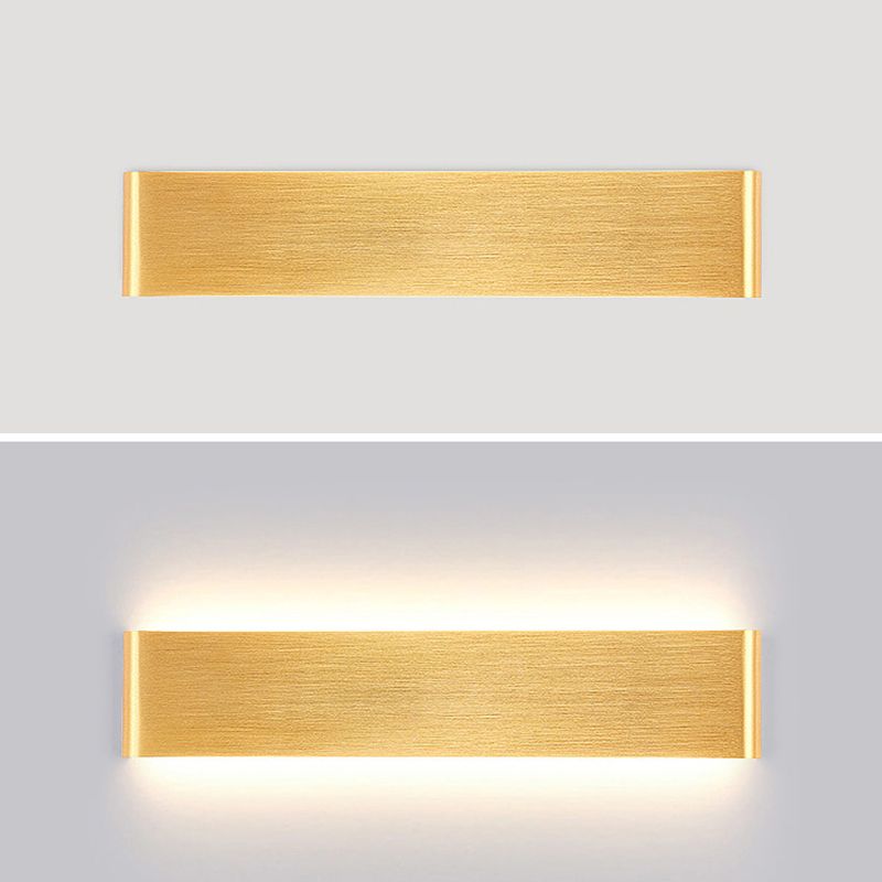 Rectangular Flush Mount Wall Sconce Postmodern Metal Living Room LED Wall Light