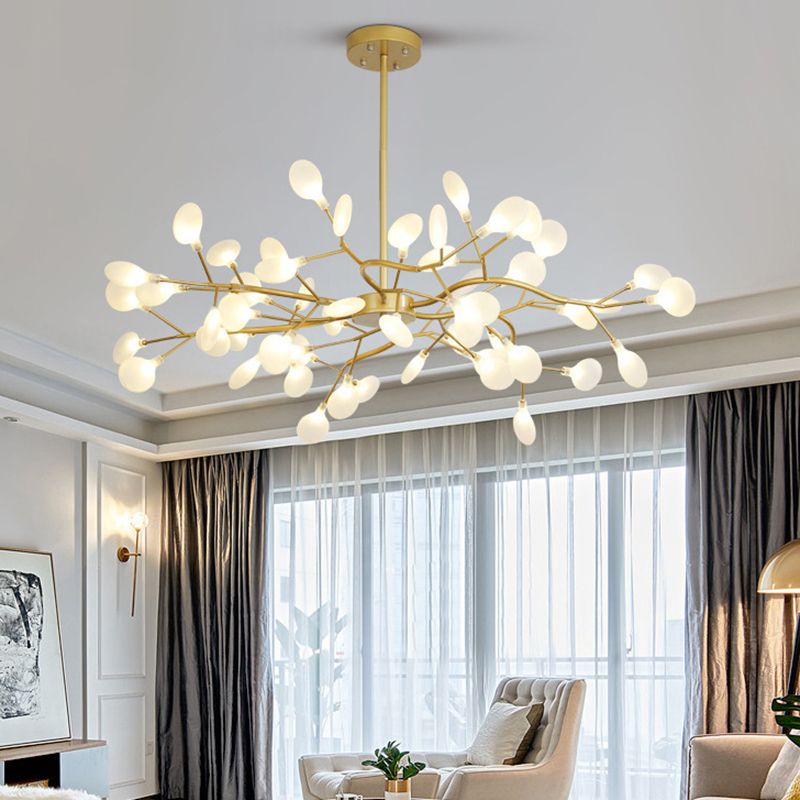 Simplicity Branched Firefly Chandelier Light Acrylic Living Room LED Pendant Light Fixture