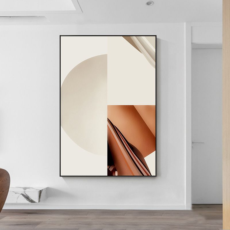 Minimalismus-Wanddekoration, pastellfarbene geometrische Mustermalerei, verschiedene Größenoptionen