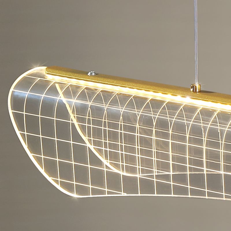 Estilo moderno Metal Island Light Geométrico 1 Pense de la isla ligera para sala de estar