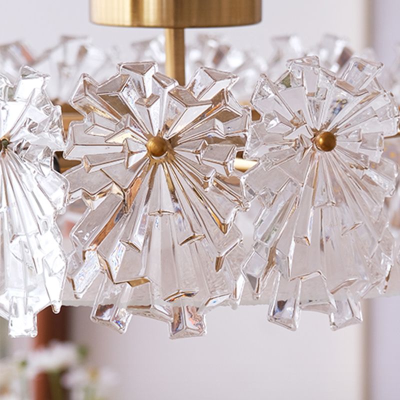 Modern Simple Glass Ceiling Light Round Shape Ceiling Lamp for Bedroom