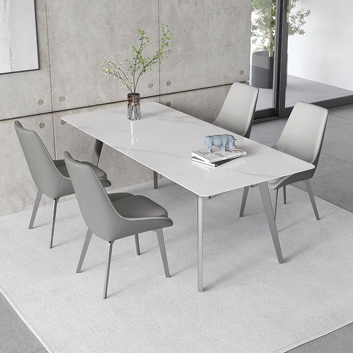 Luxury Sintered Stone Top Table Rectangle Table with 4 Legs for Restaurant