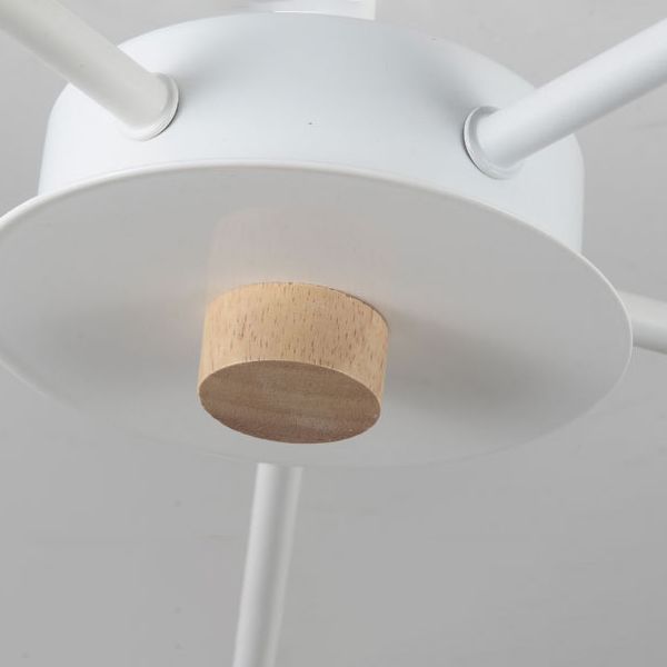 Industrial Multi-Light Ceiling Light Wrought Iron Semi Flush Mount for Living Room