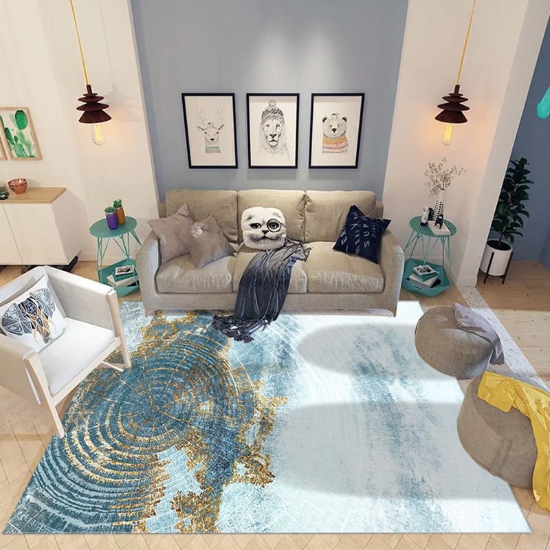 Light Brown Color Piece Area Rug Polyester Modern Rug Washable Rug for Drawing Room