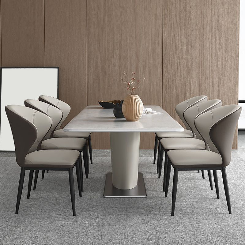 Industrial Style Side Chair Wingback Metal Dining Room Chair for Kitchen