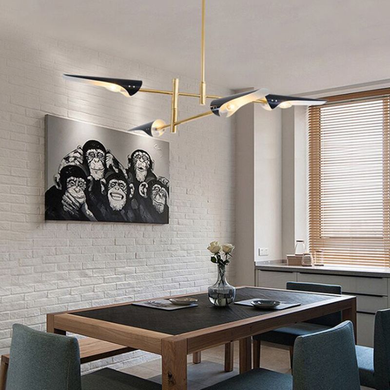 Shaded Living Room Ceiling Pendant Light Metal Simplicity Pendant Lighting Fixture