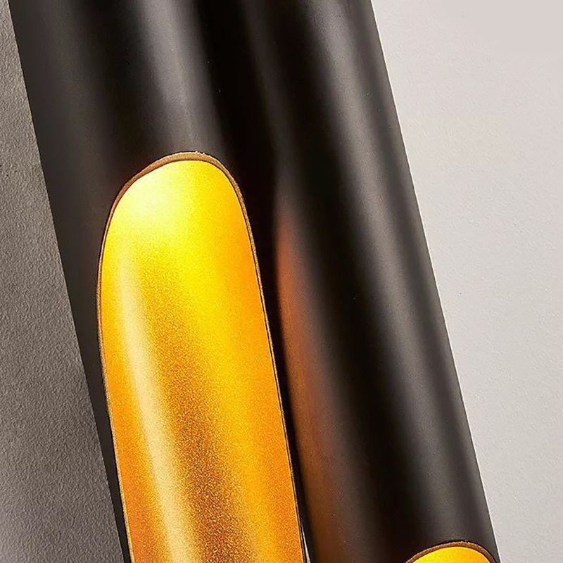 Slaapkamer Postmoderne muur SCONCE Metalen zwart-gouden wand gemonteerd verlichtingsarmatuur
