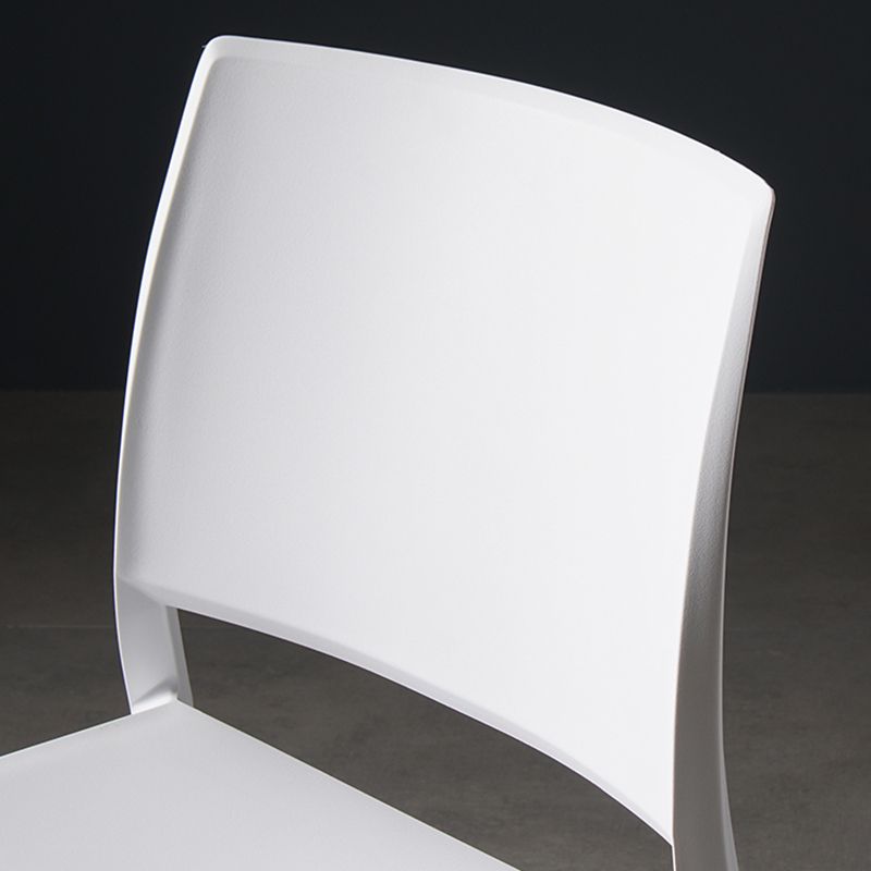 Contemporary Style Dining Chairs Plastic Armless Side Chair for Kitchen