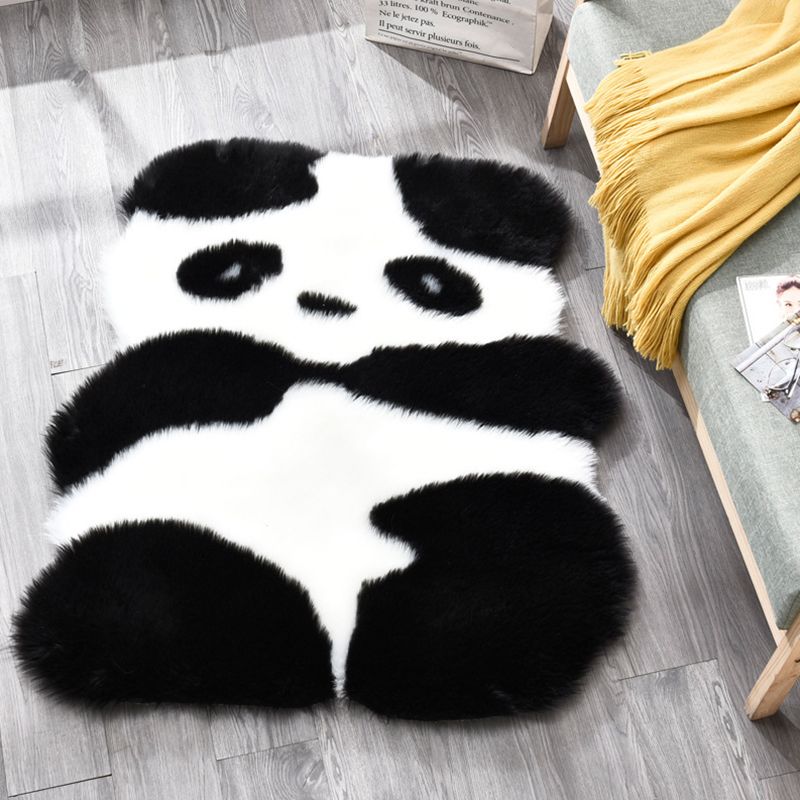 Funky Tiger Pattern Rug Faux Fur Indoor Carpet Non-Slip Backing Area Carpet for Living Room
