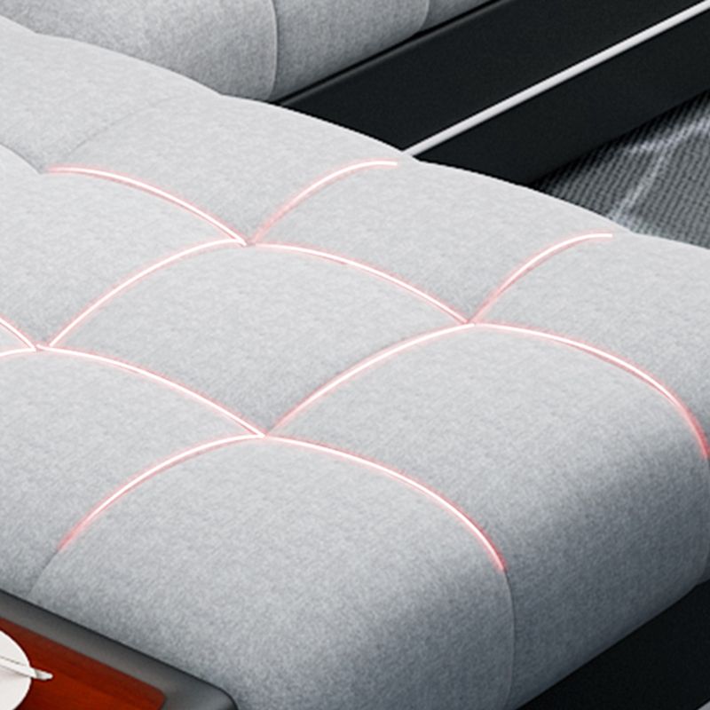 Pillow Top Arm Sofa Modular Faux Leather/Linen U-Shaped Furniture Sectionals