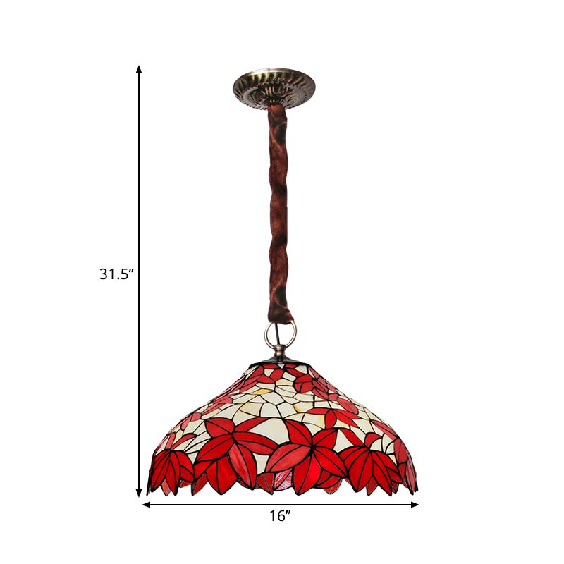 Taglie a mano in vetro a foglia a foglia a ciondolo a pendente vintage a 3 luci il lampadario di illuminazione